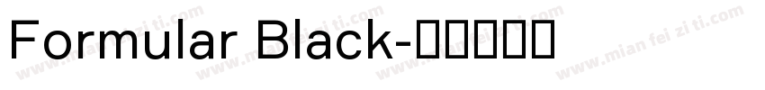 Formular Black字体转换